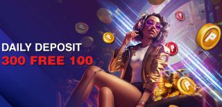Daily First Deposit Bonus 300 FREE 100